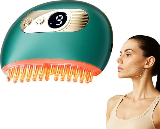 Quivy Lymphatic Contour Face Brush for facial massage, drainage, and contouring with vibrating pulse and soft needles.