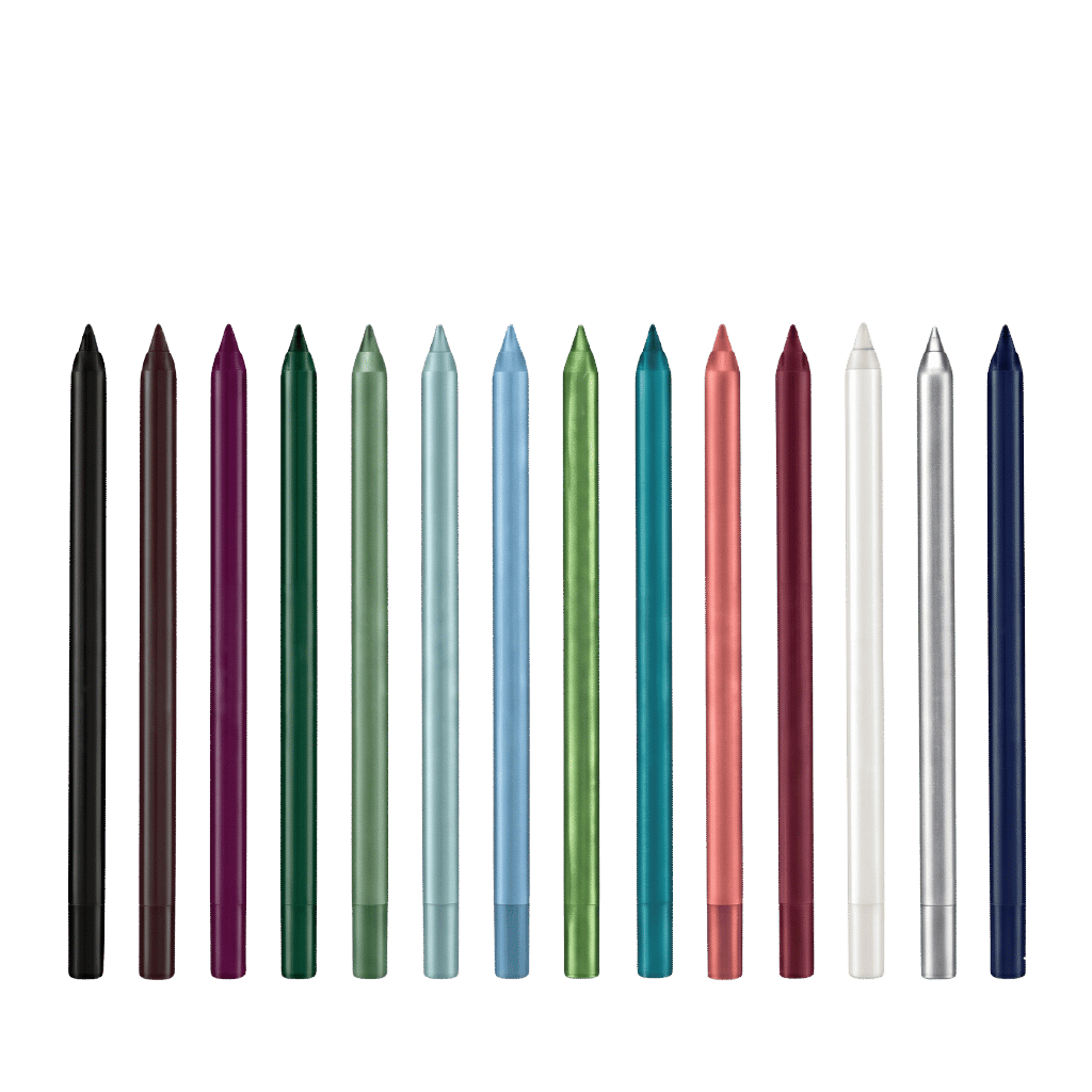 Charm Eyeliner Pencil Kit featuring an array of colorful pencil shades for versatile eye makeup styles.