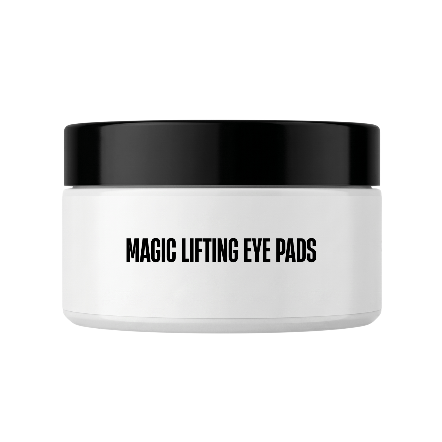 Jar of Magic Lifting Eye Pads designed to refresh tired skin and reduce puffiness for a youthful appearance.