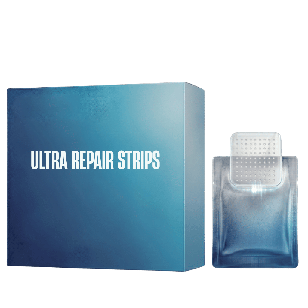 Ultra Repair Strips packaging and product designed for a smooth, refreshed-looking complexion.