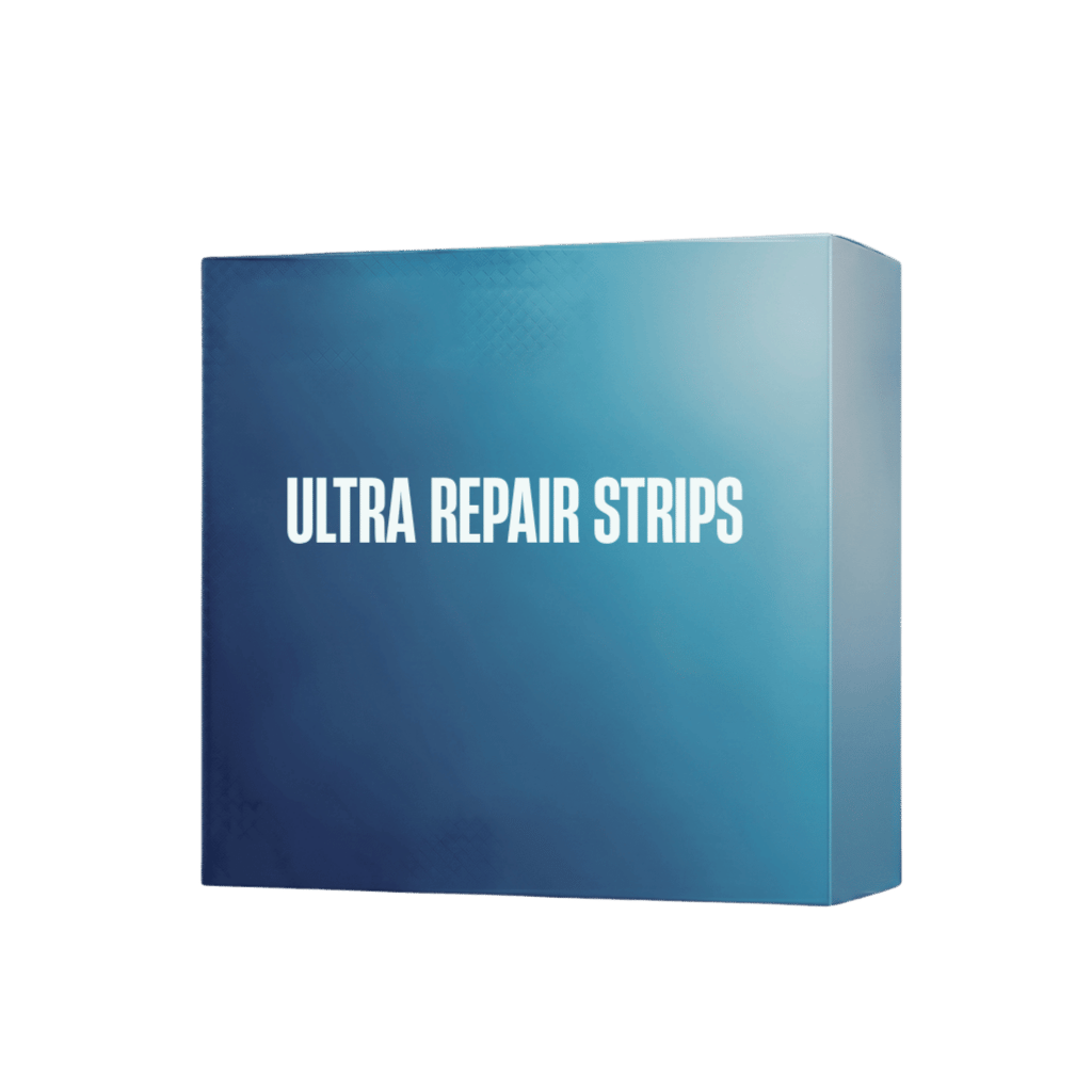 Ultra Repair Strips packaging showcasing a modern design for skincare solutions.