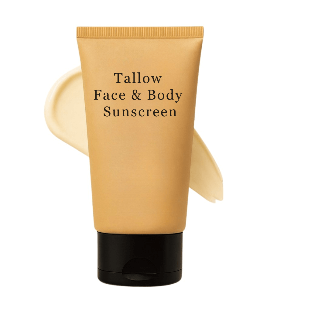 Tallow Face & Body Sun Cream in a tube packaging for effective sun protection and smooth skin care.