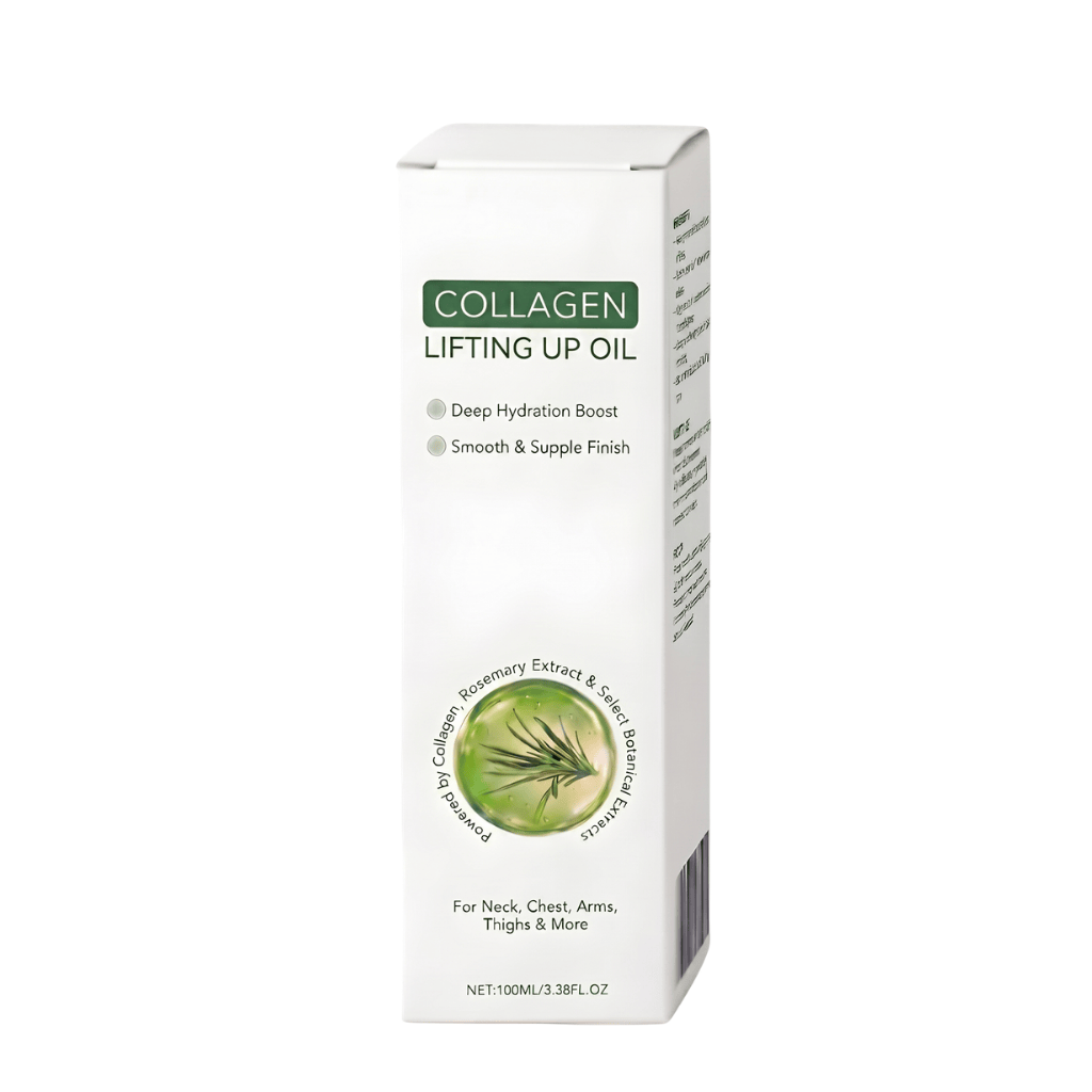 Collagen Lifting Up Oil packaging, promoting deep hydration and smooth texture for skin enhancement.