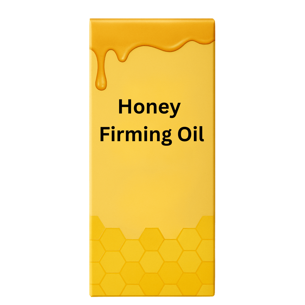 Honey Firming Oil packaging featuring a vibrant honey design for intensive skin nourishment.