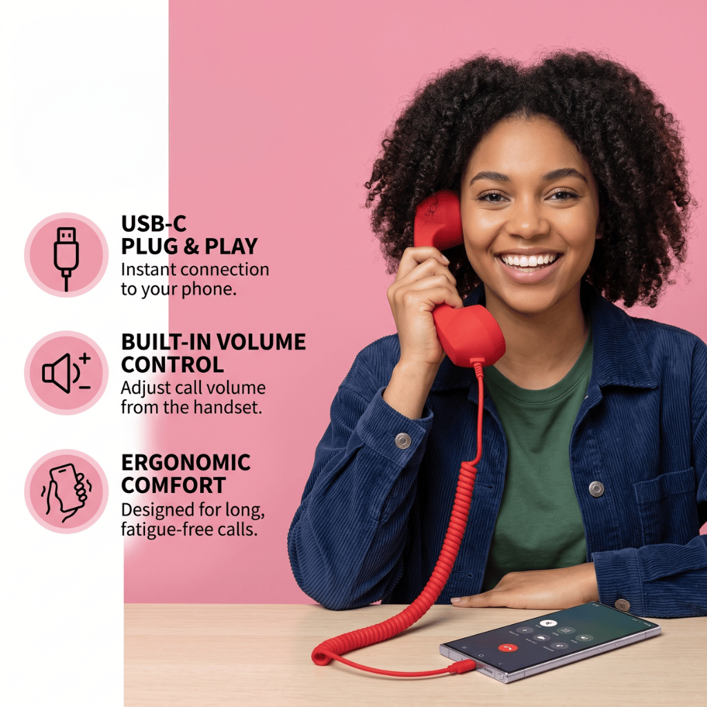 Retro telephone handset