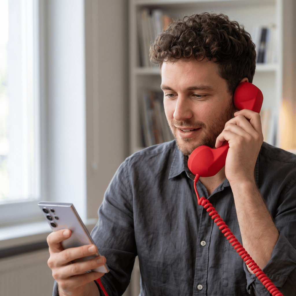 Retro telephone handset