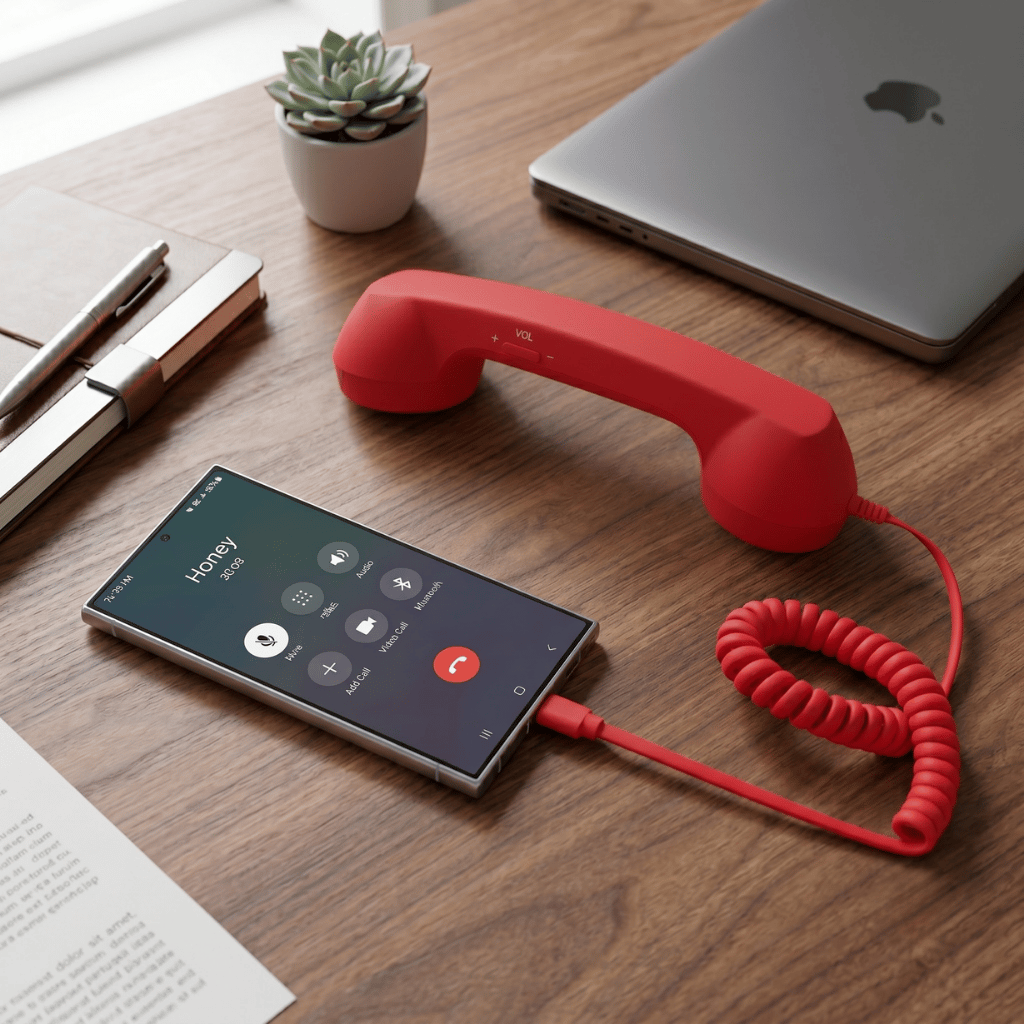 Retro telephone handset