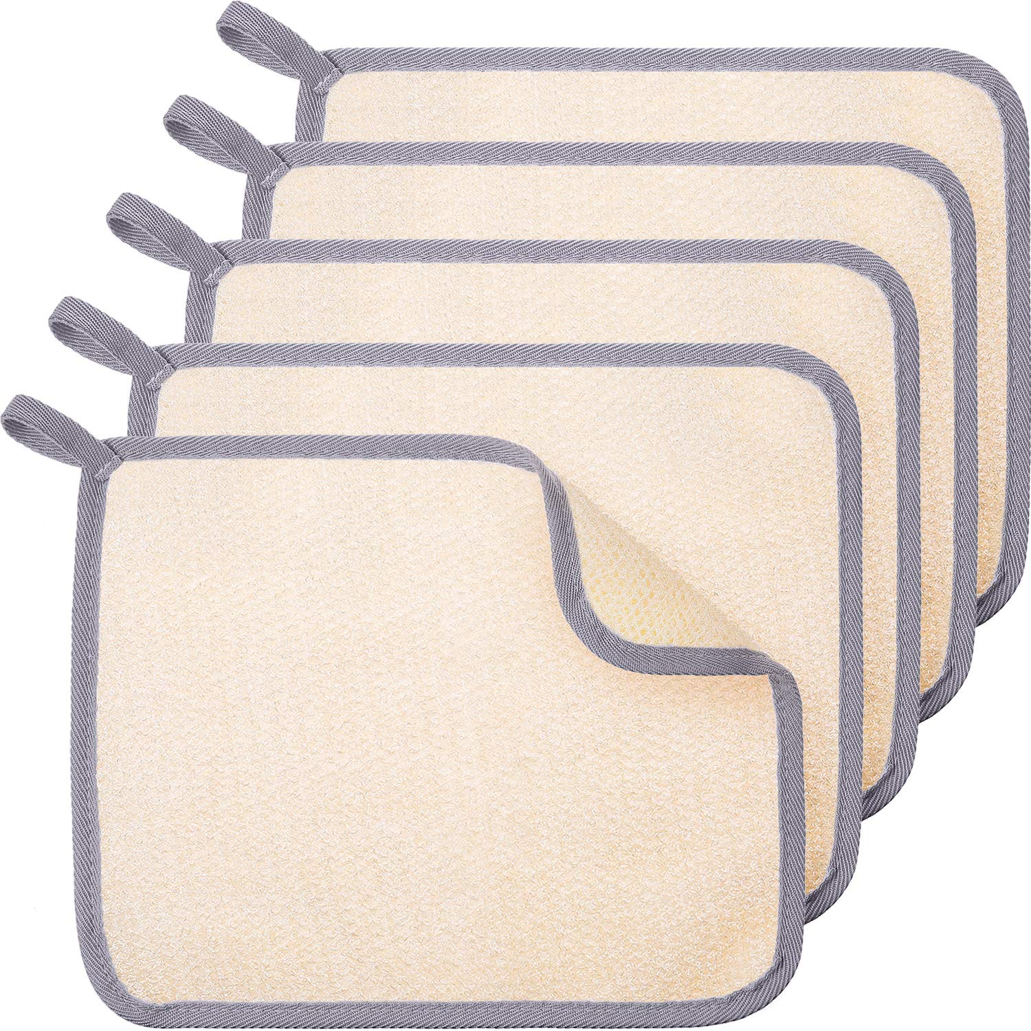 Quivy SkinTowel 5-piece set of exfoliating cloths for deep cleansing and gentle scrubbing.
