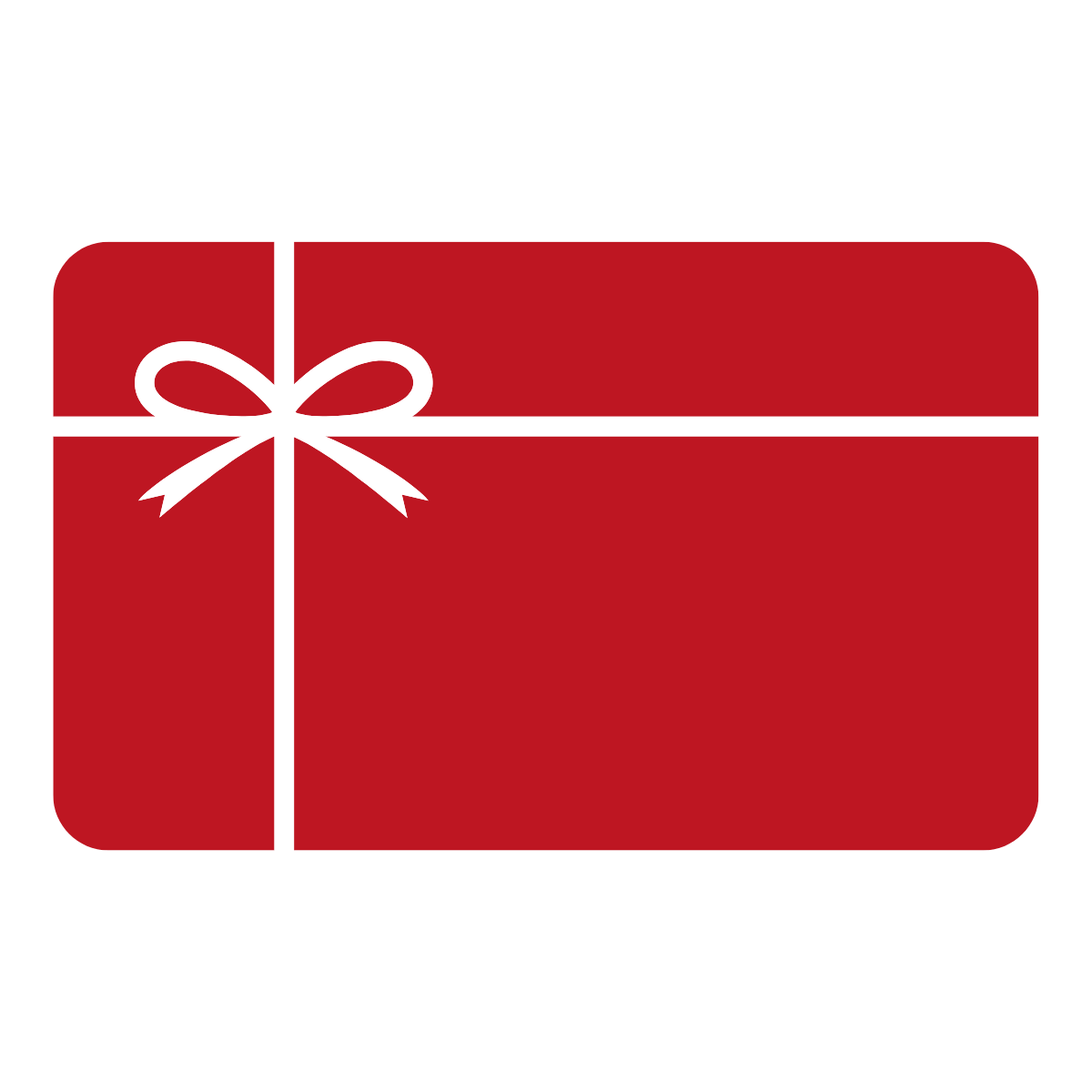 Red gift card with white ribbon symbolizing Free Store Credit for extra savings.